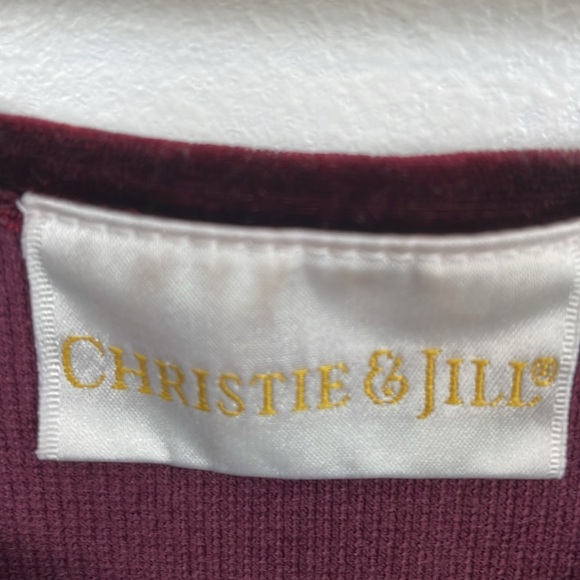 Christie & Jill 2 Piece Cardigan Set Womens Large Pullover Top Button Down Top - Picture 12 of 12